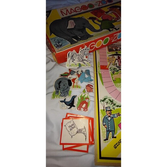 1961 RARE Vintage Mister Magoo Visits The Zoo Board Game Lowell UPA Pictures - Picture 2 of 11